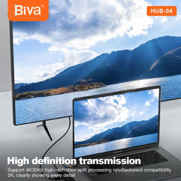 هاب 11 پورت بیوا Biva HUB-04 Type-C 11 in 1 Docking Station